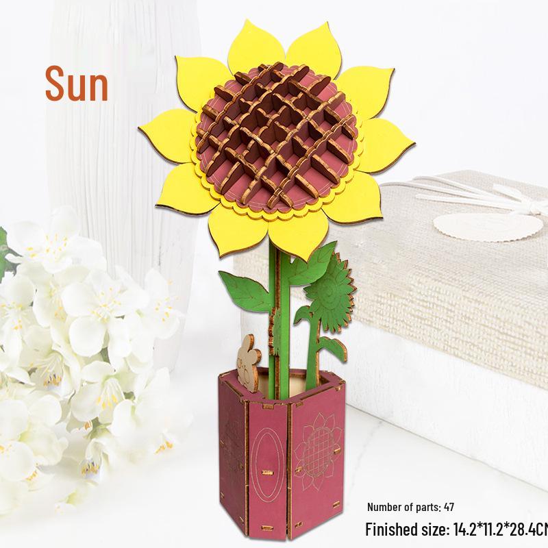 3D Wooden Puzzle Model Kit for Kids and Adults - Educational Brain Toy and Gift