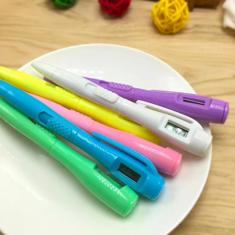 Creative Electronic Watch Ball for Office Clock Test School Students Supplies Blue Ballpoint Korean Stationery Pens for Writing