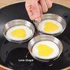 New Stainless Steel Steamed Egg Mold Egg Poached Egg Boiled Egg Artifact Steaming Plate Love Kitchen Heart-shaped Poached Egg