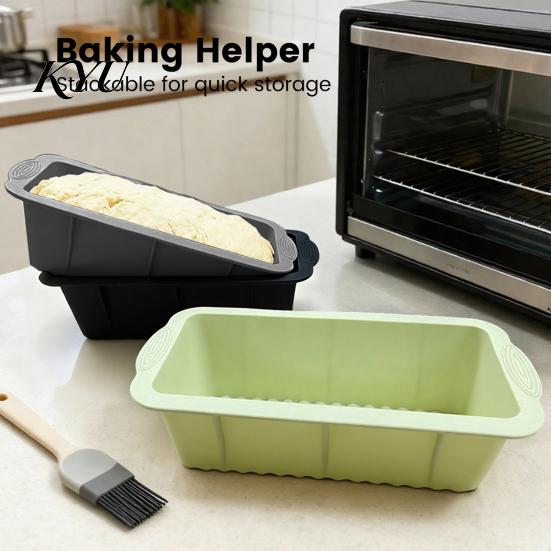 Microwave Safe Baking Pan Rectangular Silicone Toast Pan, Non-stick Multifunctional Mold, Heat Resistant Flexible Bakeware Food Grade Loaf for