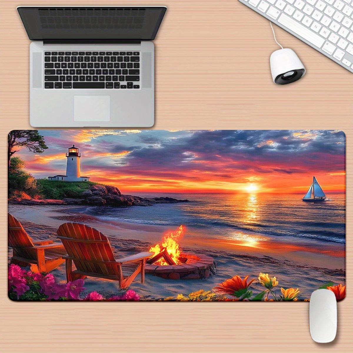 Gaming Gaming Mouse Pad Office Desk Mat Smooth Cloth Surface Stable Rubber Base for Office Desk PC Laptop Keyboard Ideal Gaming 400x900x2mm