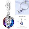 Inlaid Zirconium Sun 925 Silver Travel Balloon Butterfly Love Family Sister Heart Charm Fits Women Jewelry