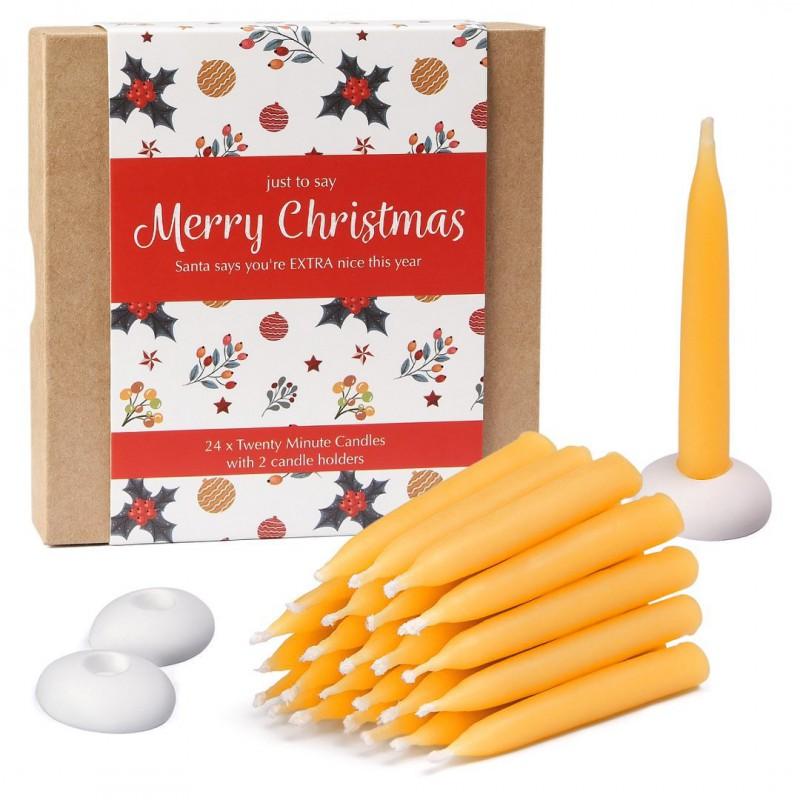 Handmade Beeswax Candle 20-Minute Burn Time Smokeless Tear-Free Meditation Yoga Relaxation Aromatherapy