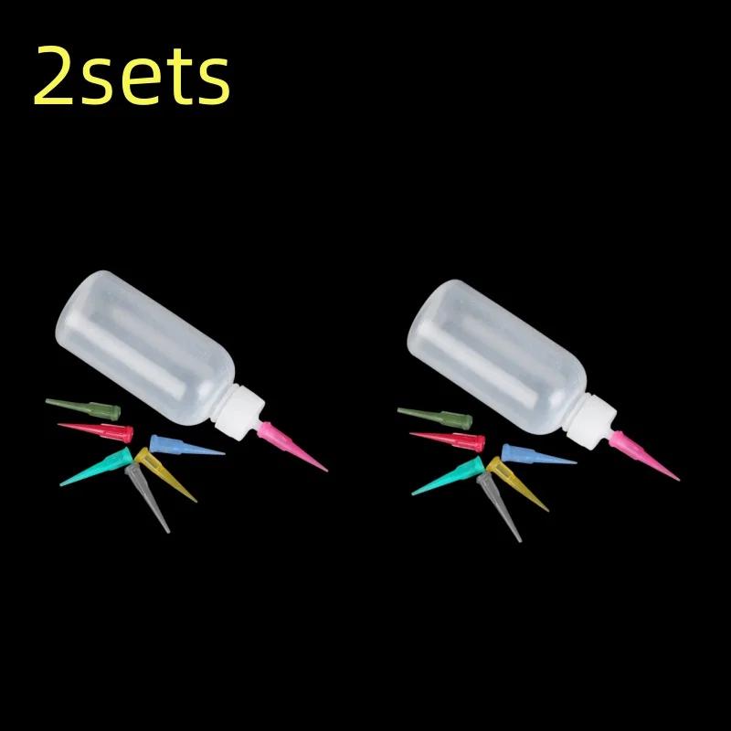 

2025 New Jam Painting Squeeze Bottles With 7 Nozzles Cake Decor Baking Pastry 50ML Bottle Drawing Tools Jam Pot Cake Tools