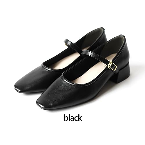 Rika Heel Strap Pumps A6127 Black LL