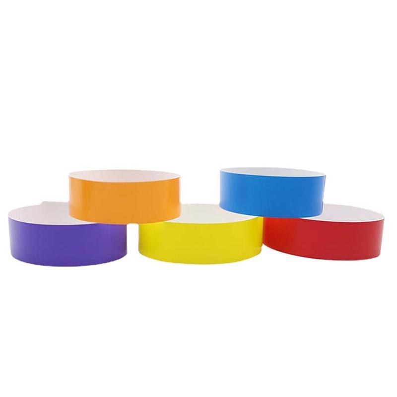 100 Disposable Bracelet Wristband Party Paper Bracelet Synthetic Paper Plastic Pattern Paper Card Party Bracelet