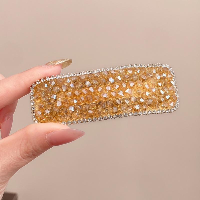 Fresh Rhinestone Crystal Sparkling Hair Clips, Bang Clips, Fashionable Side Clips, Bb Clips, Hair Accessories