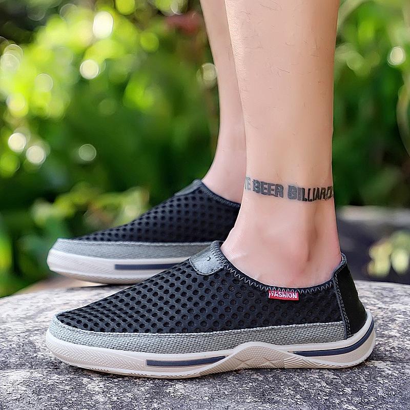 2025 summer new fashion trend breathable mesh men's shoes youth outdoor leisure hiking shoes