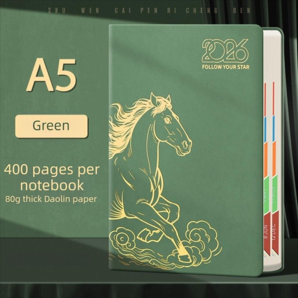Thickened Office Journal Diary Notepad Stationary Time Management Planner  Work Efficiency Book зелёный