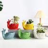 Pot de fleur en céramique en forme d'escargot Boîte de rangement Jardinière Pot pour succulentes Accessoires de bureau
