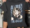 Rare Avril Lavigne The Black Star TOUR Cotton Black Men T-Shirt Unisex T-Shirt