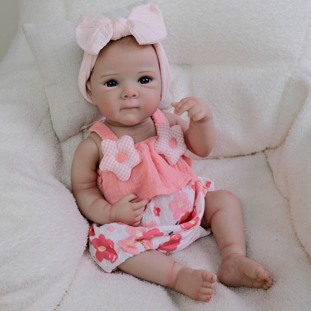 Real Looking 48 Cm Full Vinyl Body Reborn Dolls Bettie 3D Painting Skin Simulation Girl Doll Lovely Newborn Dolls for Children Birth Day Holiday Gifts