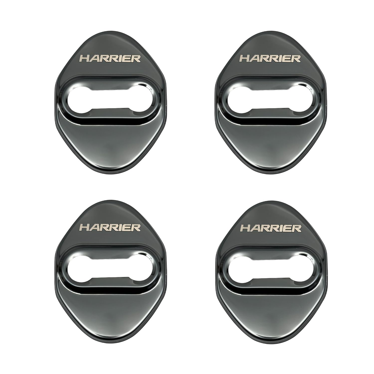 

MEKOMEKO Накладки на фиксаторы замков дверей Toyota Harrier 80 Series Хромированные аксессуары Детали интерьера Нержавеющая сталь 4 шт. HARRIER 80 Series Июнь 2020 чёрный