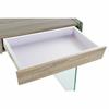 Table d'appoint verre naturel bois transparent 120 x 40 x 76 cm bois mdf