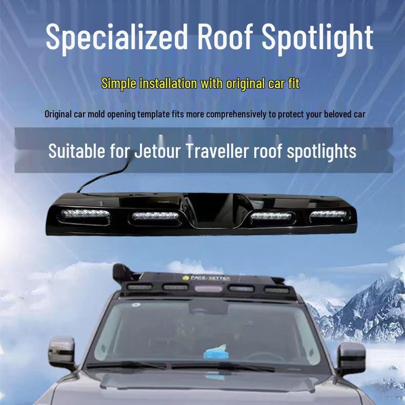Jetour Traveler ShanHai T2 Roof Guard Spotlight Spoiler Kit White Light
