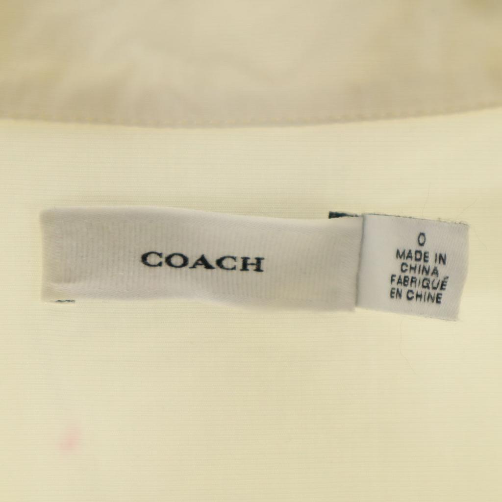 COACH Short sleeve Shirt dress Ivory CA380 Women Used