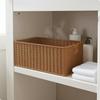 Rectangular Woven Basket Easy To Clean Woven Storage Basket Decorative Long-Lasting for Home Organization