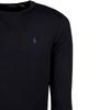 Polo Ralph Lauren Einfarbig Doppelseitig Gestrickt Kleines Pony Logo Gestickt Rundhalsausschnitt Langarm Sweatshirt Herren Sweatshirt Schwarz 710735064-009