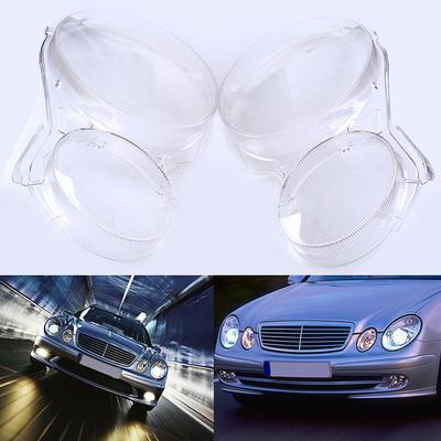1 Pair Car Front Headlight Lens Cover Headlamp Cover Shell for Mercedes Benz E-Class W211 2003-2009 Headlamp Lens Cover