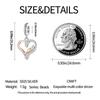 Charm Bead Charms Authentic copper Plated Traveling Love Heart Pendant Bead Charms Compatible With Bracelets Diy Fine Gift Women Delicate Jewellery