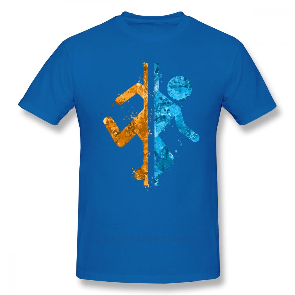 Portal T Shirt Portal Splatter TShirt Printed Casual Tee Shirt Mens Cute Cotton Short Sleeves Tshirt