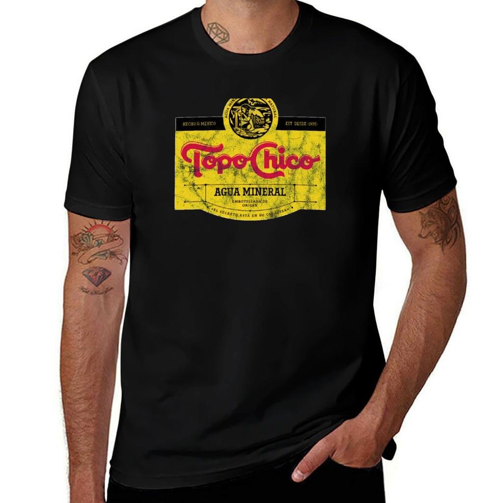 Topo Chico Agua Mineral Worn And Washed Logo Sparkling Mineral Water Tshirt Daily Wear Print Tshirt