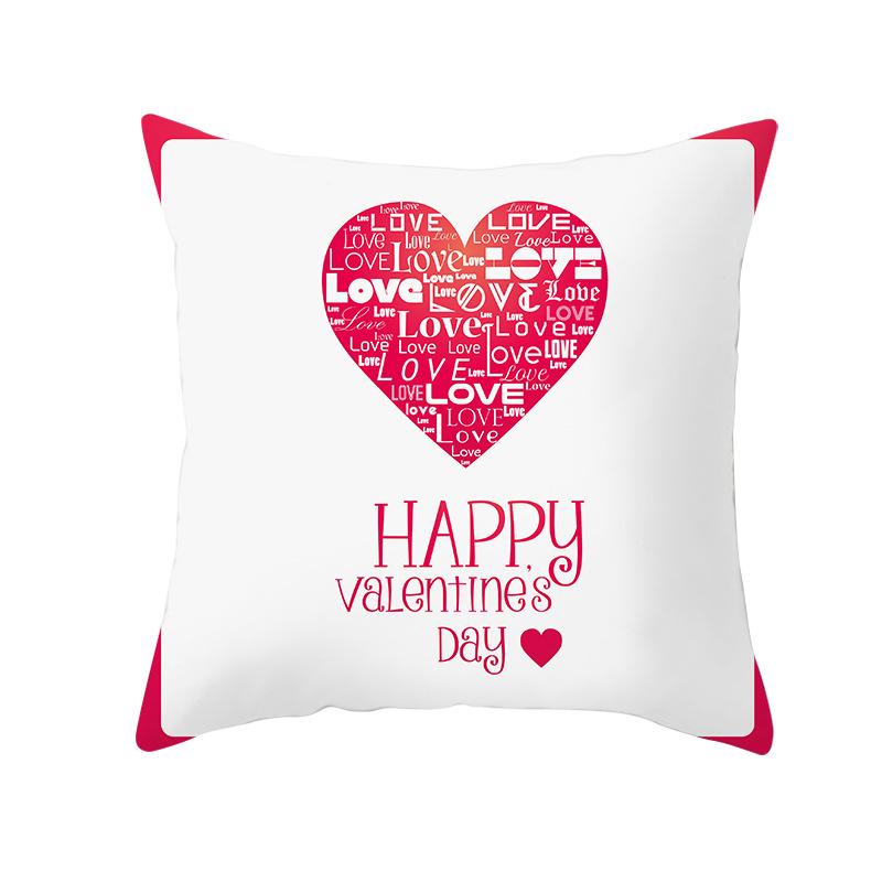 Valentine's Day Love Tree Series Peach Skin Pillowcase Valentine's Day Sofa Pillowcase Home Fabric