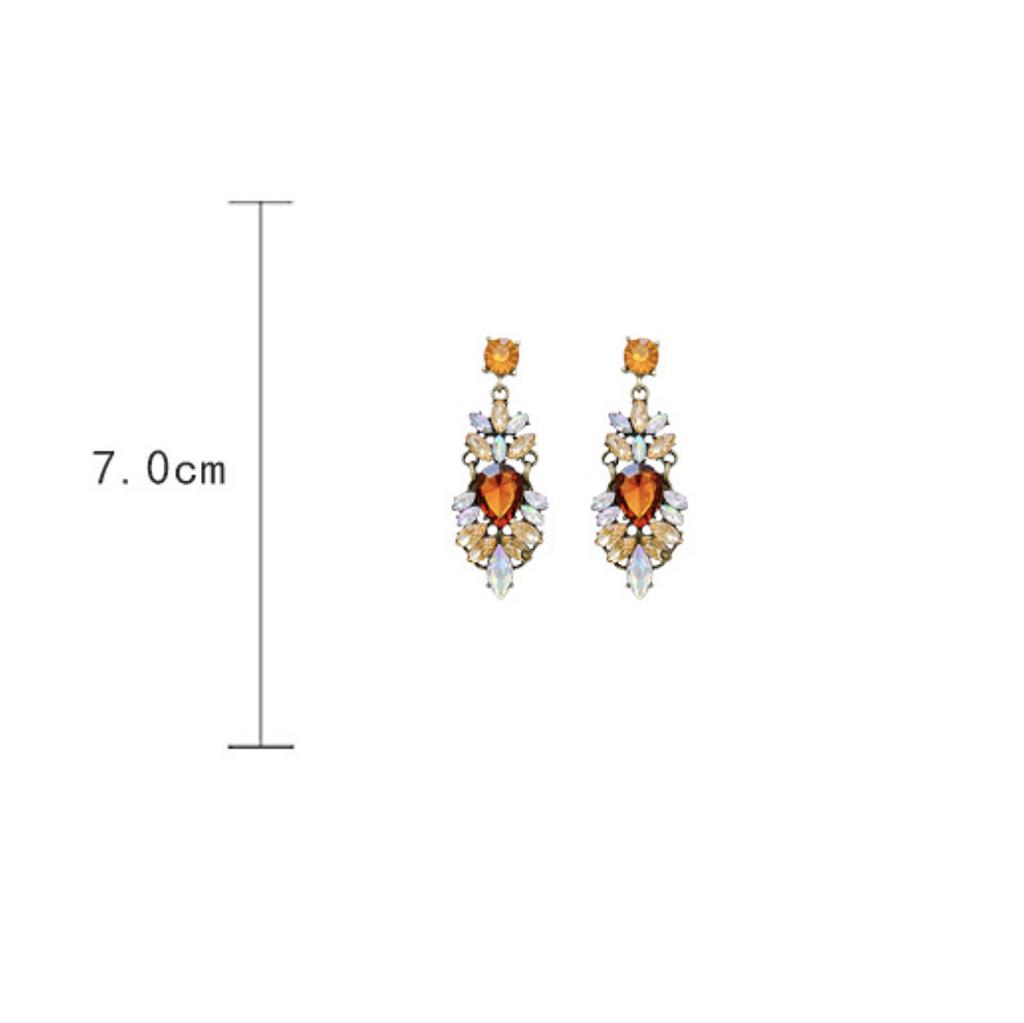 Vintage Retro Sparkling Rhinestone Earrings For Women