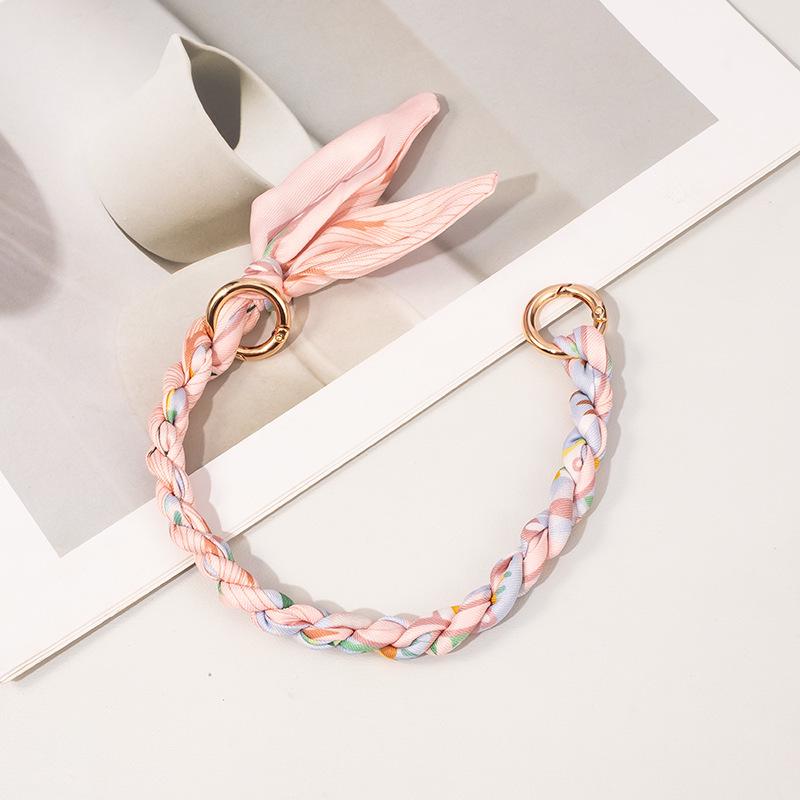 Evelyn Silk Scarf Woven Handbag Strap Chain - High-End Replacement Accessory