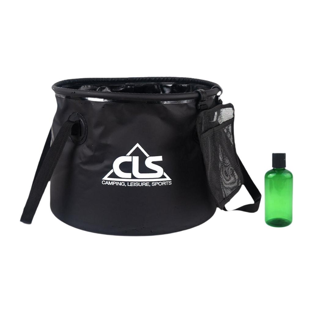 Foldable Fishing Bucket Portable Water Bag Multipurpose Water Storage Container for Hiking Travel Car Washing Gardening Boating