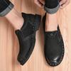 Męskie mokasyny z prawdziwej skóry w stylu vintage, buty codzienne, męskie oddychające buty do jazdy, modne szyte męskie buty rekreacyjne, sneakersy