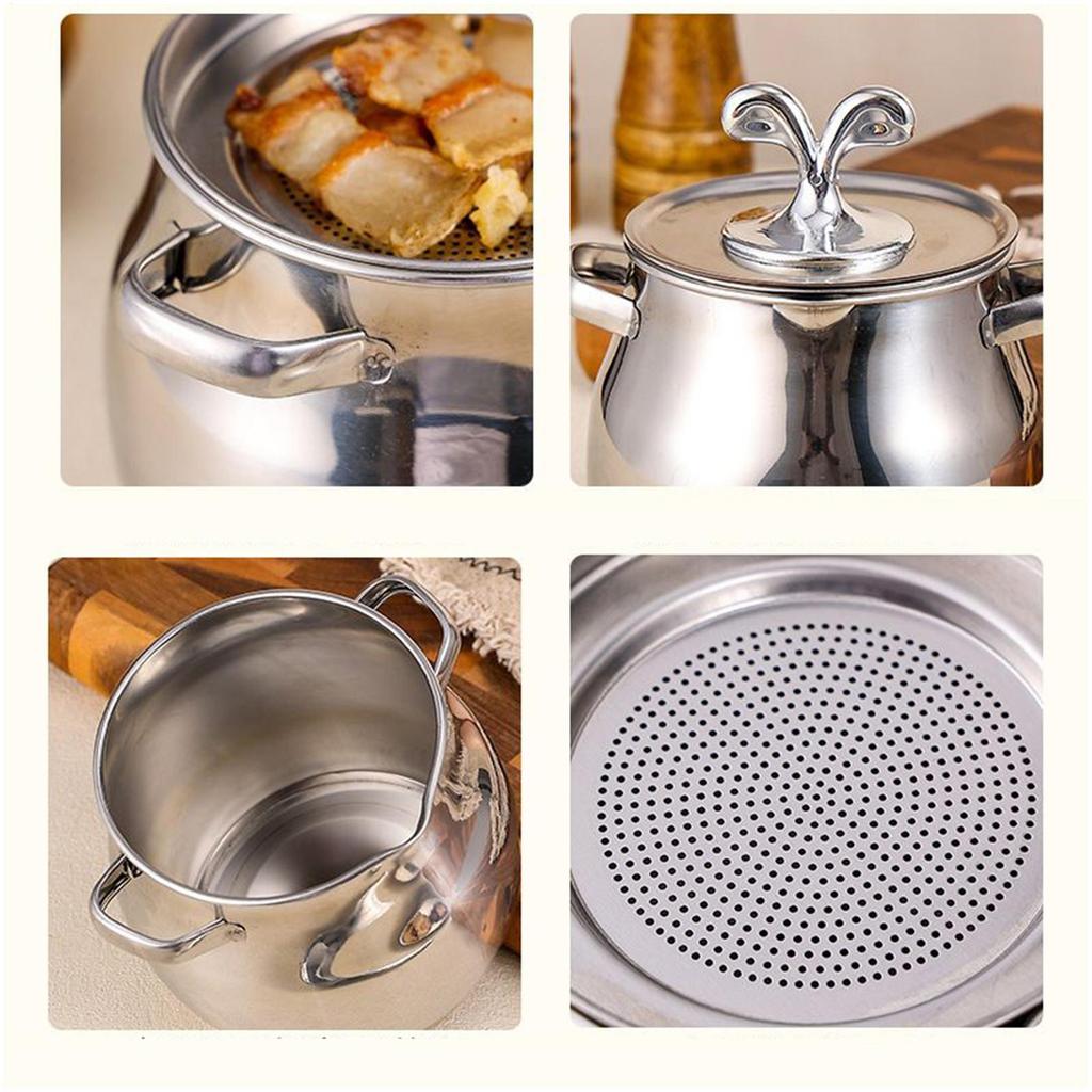 Bacon Grease Keeper Stainless Steel Container With Strainer & Spatula, Safe Storage For Cooking Oil, Keeps Countertop Clean