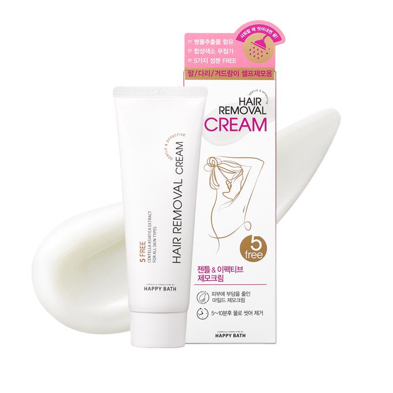 

HAPPY BATH Ніжний та ефективний крем для видалення волосся 120мл 1PC білий