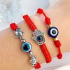 Blue Evil Eye Red String Bracelet Set - Handmade Woven Design