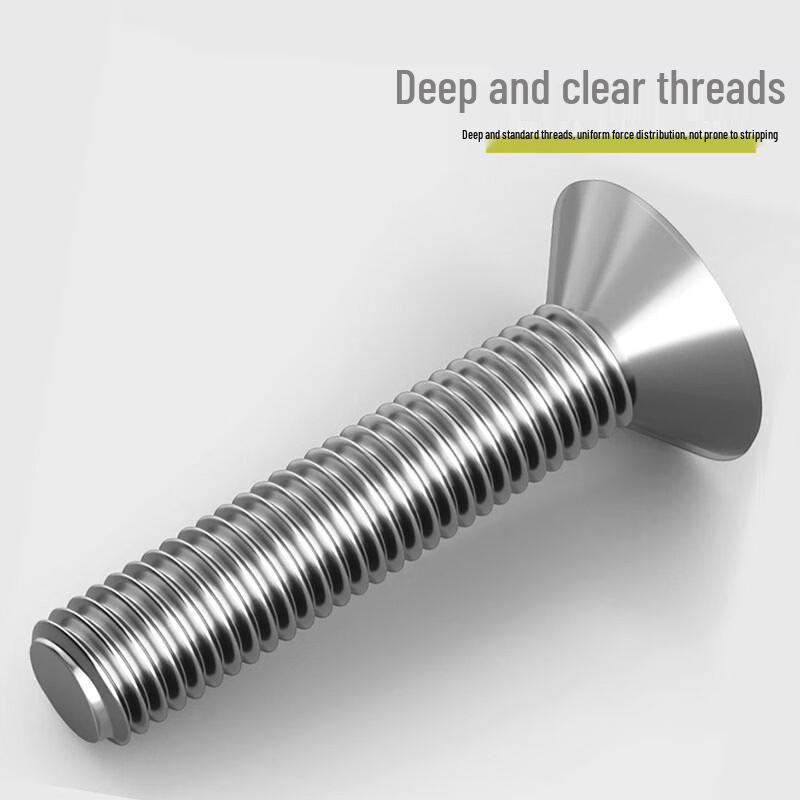 M6x10mm 304 Stainless Steel Flat Head Hex Screws (10-Pack)