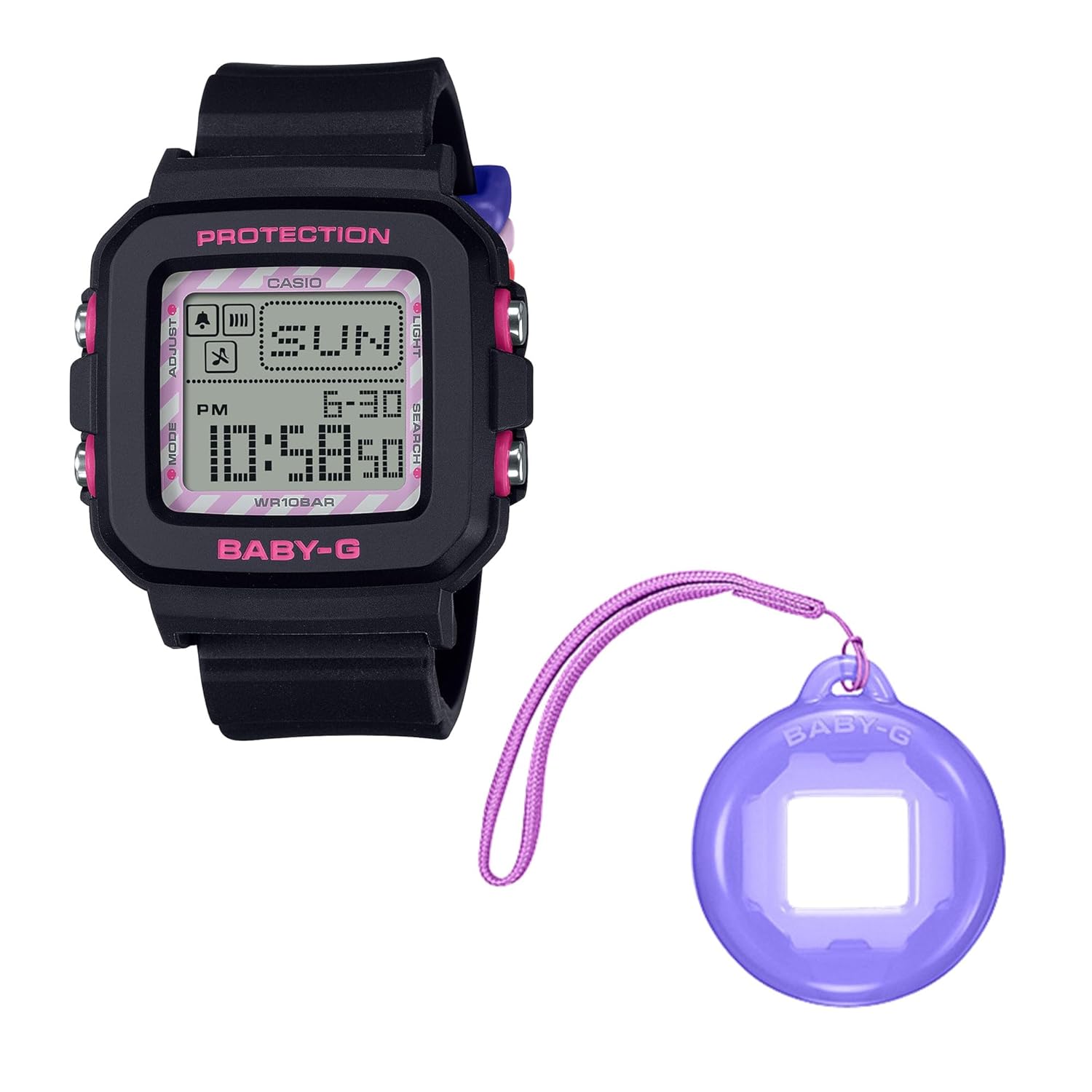 Женские наручные часы Casio Baby-G Модель в честь коллаборации BGD-10KKM-1JR Черные