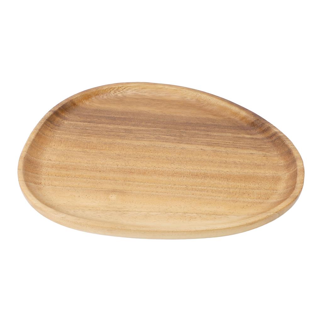 Dinner Plate Walnut Wood Japanese Style Unique Reusable Serving Food Plate for Dessert Snack Fruit
