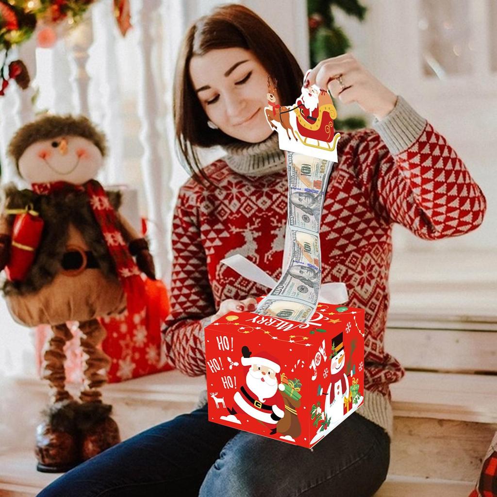 Fun Christmas Gift Box Christmas Money Box Cake Cupcake Muffin Box Party Cash Box for Christmas Packing Decor
