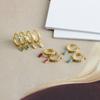 Fashion Jewelry Gold Plated 925 Sterling Silver Geometric Drop Hoop Earrings for Women Wedding Birthday Mother's Day Gift