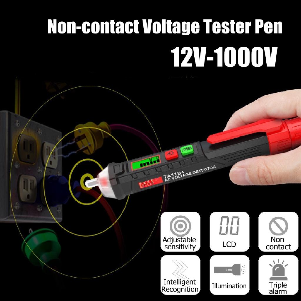 AC/DC Digital Display Multi-function Induction Test Pencil Sound/Light Alarm AC / 12~1000V Non-Contact Voltage Detector