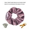 Velvets Scrunchies with Zippered Pocket Elastic Hair Bands for Women and Girls Colorful Ponytail Holders Accessories