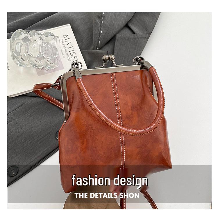 2026 Retro Soft Leather Women's Bag: Fashionable Shoulder & Crossbody Handbag