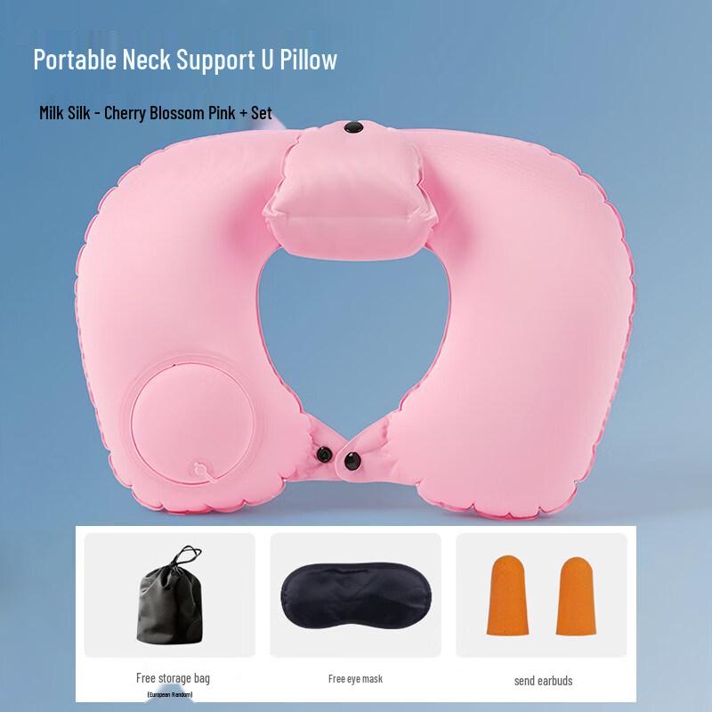 KASHICONG Press Inflatable U-Shaped Neck Pillow