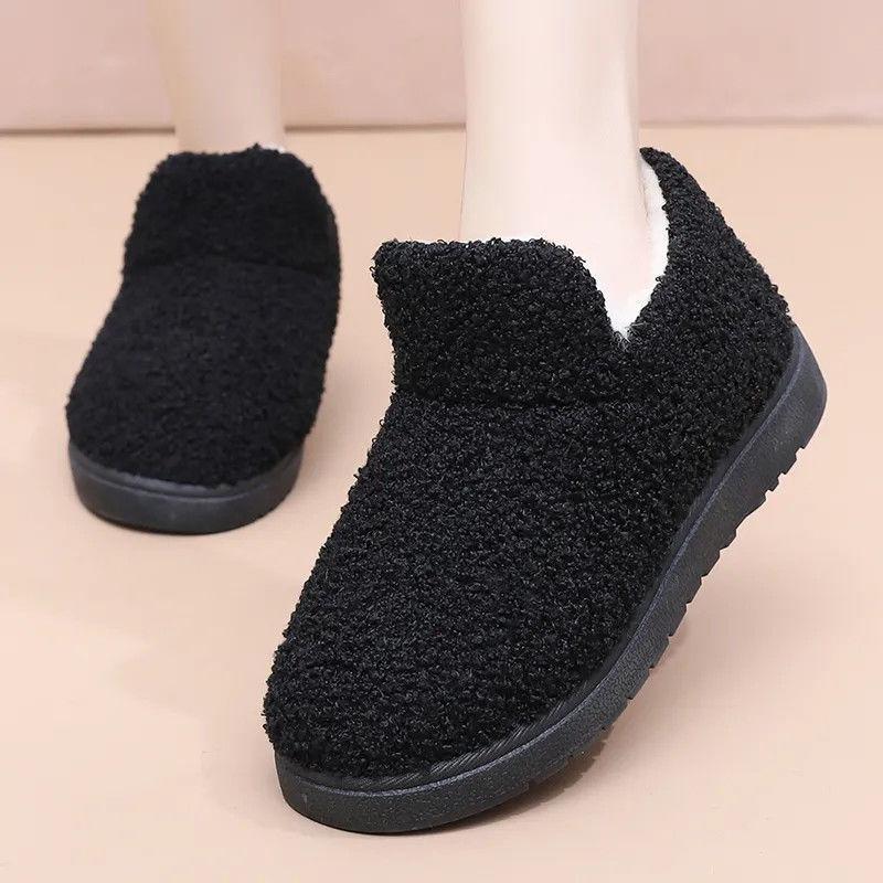 Winter new warm thickened piled comfortable high top fluffy shoes cotton shoes