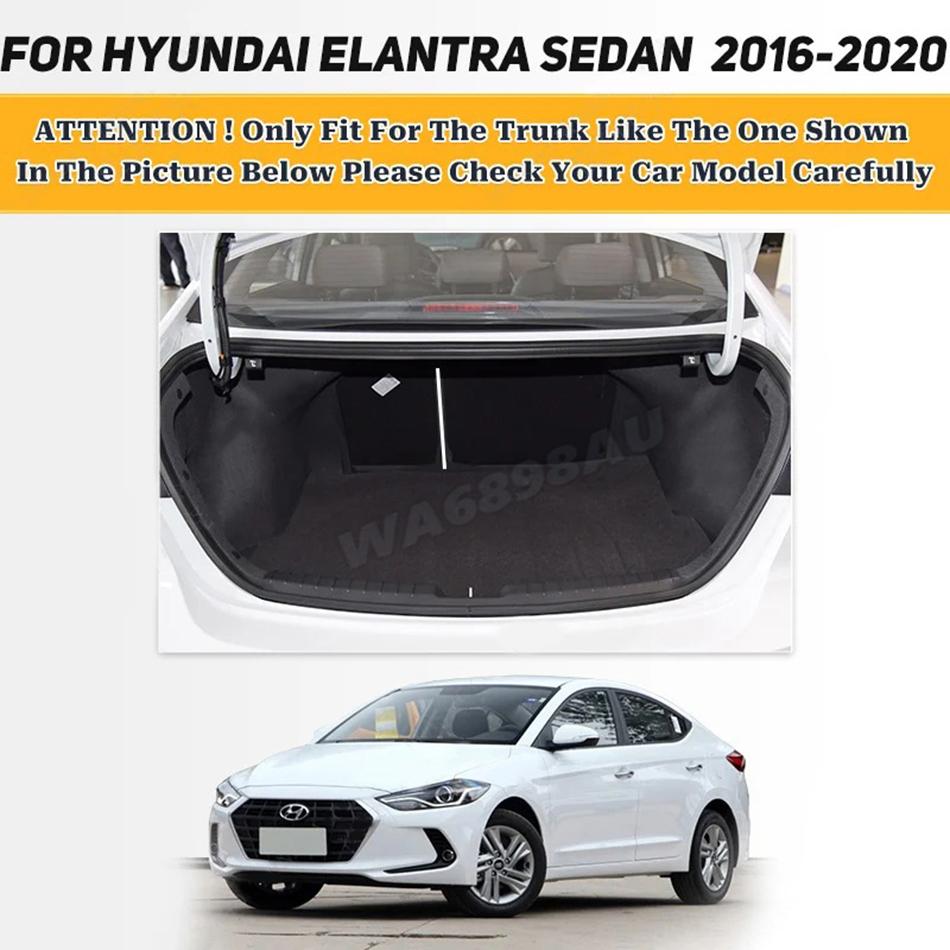 Custom High Quality Car Trunk Mat For Hyundai Elantra Sedan 2016 2017 2018 2019 2020 Interior Accessories Carpet Leather Mat