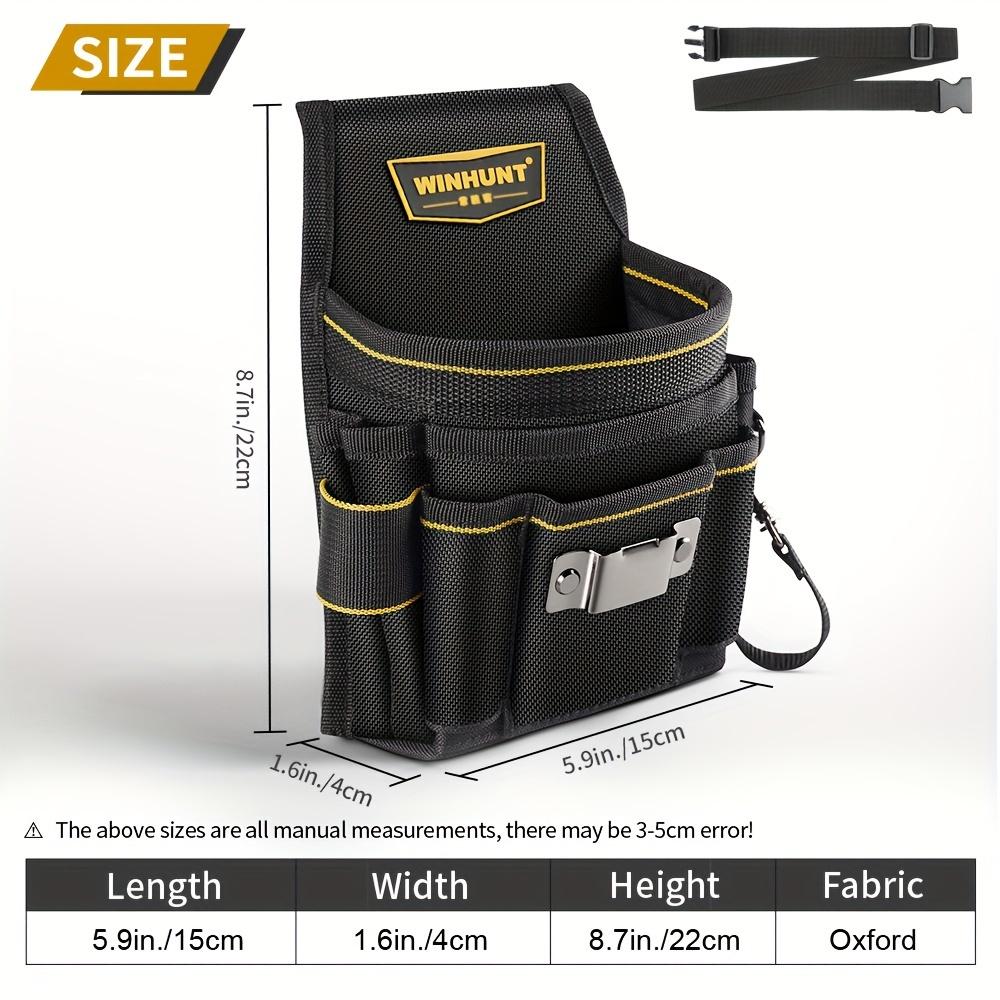 Professional Tool Belts: Bags & Kits for Electricians, Carpenters, Gardening. Durable & Convenient with Belt Clips. чёрный