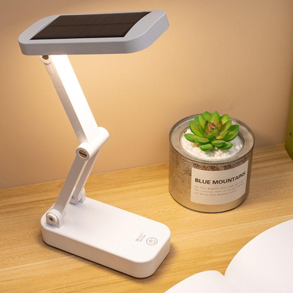 USB Charging Solar Powered Desk Lamp Dimmable Table Lamp LED Night Light Eye Protection