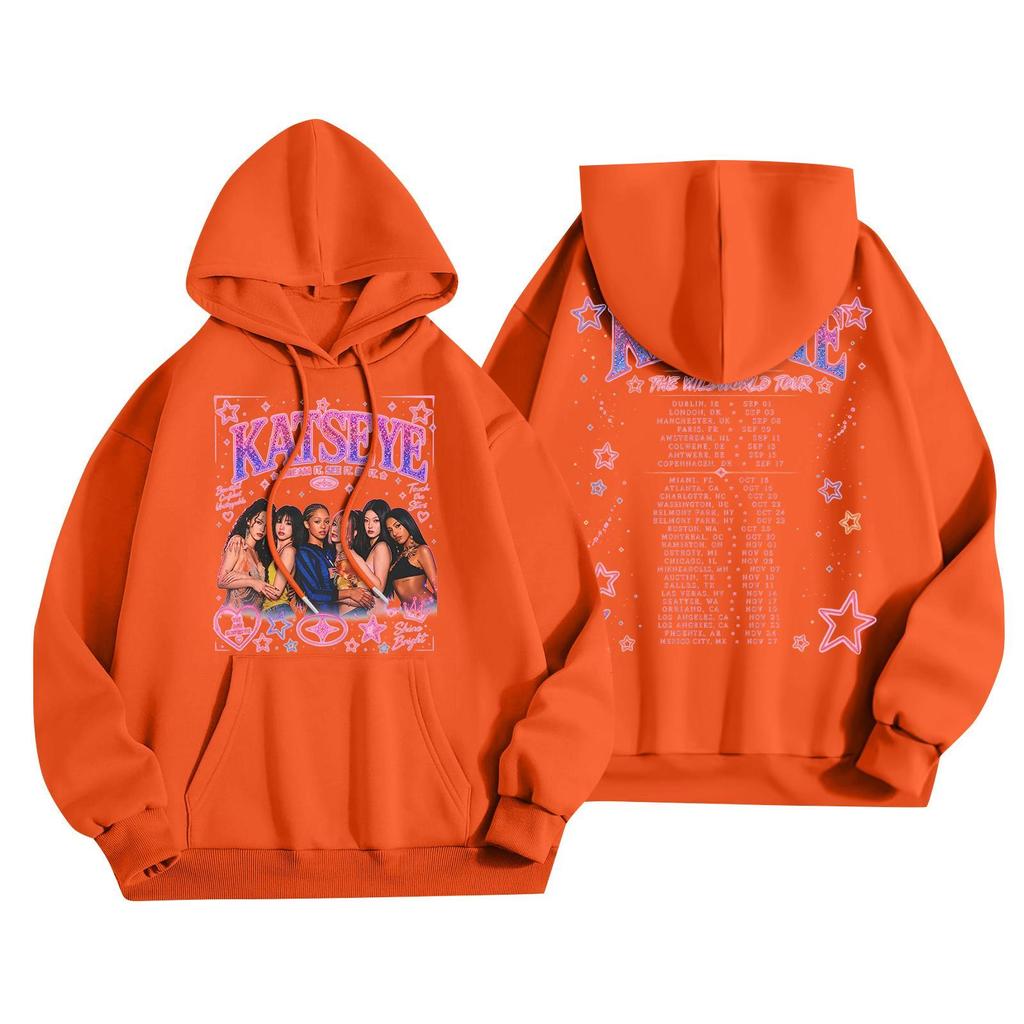 Unisex Lightweight Long-Sleeve Printed Hooded Pullover Sweatshirt