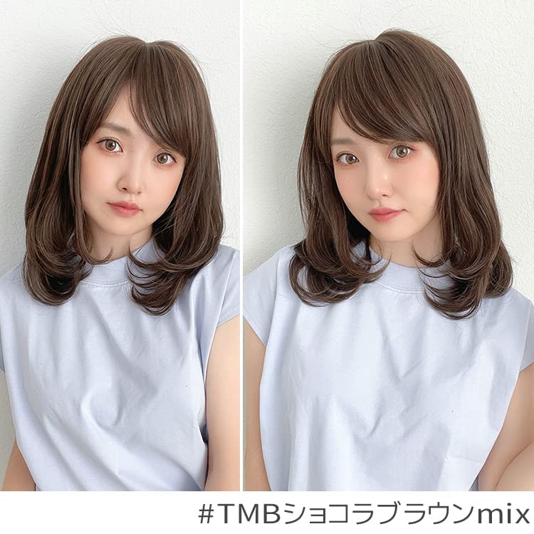 Brightlara Damen Mittellange Vollperücke, Halblange Lockenperücke (hf1578-TMB)