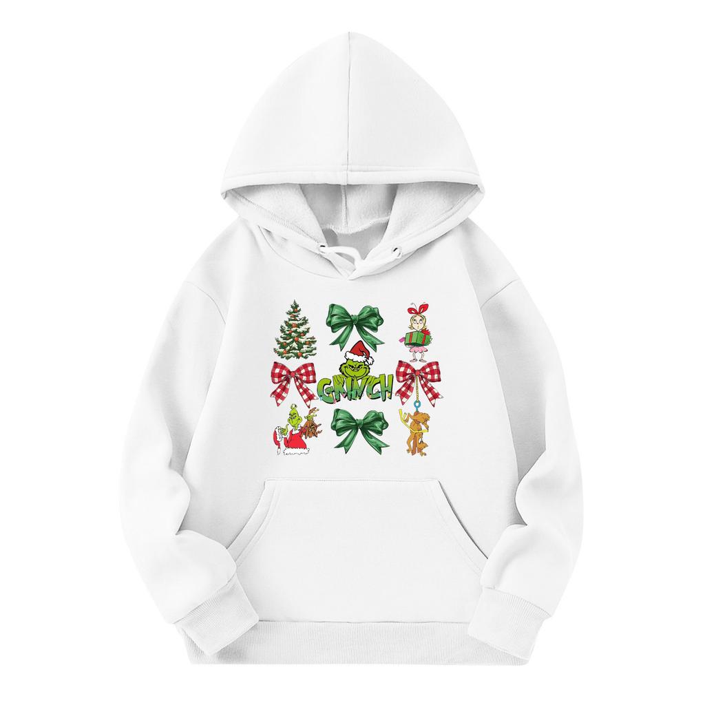 Sweatshirts For Teen Girls Hoodies Long Sleeve Drawstring Pullover Cute Oversized Hoodie Christmas Day